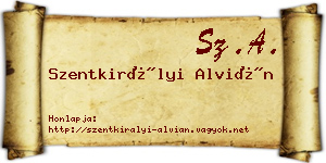 Szentkirályi Alvián névjegykártya